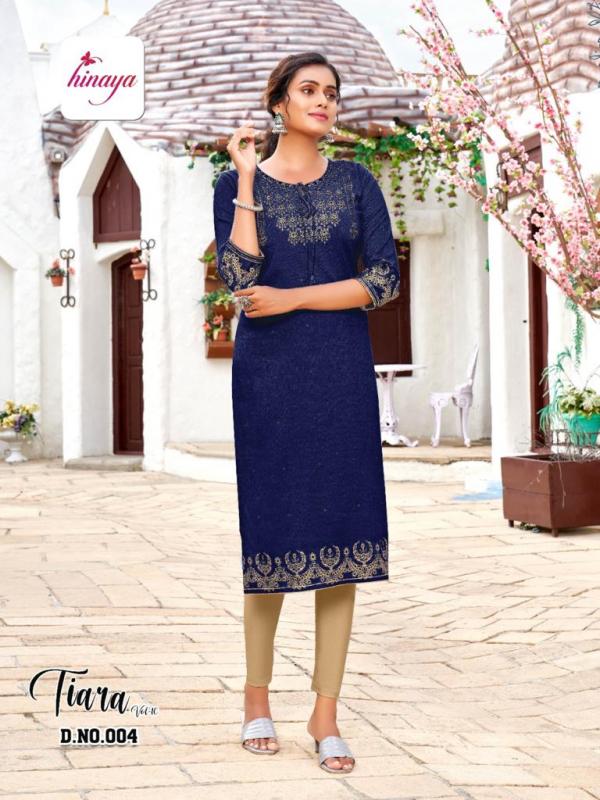 Hinaya Tiara 10 Rayon Fancy Wear Designer Kurti Collection